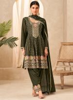 Chinnon Green Eid Wear Embroidery Work Salwar Suit